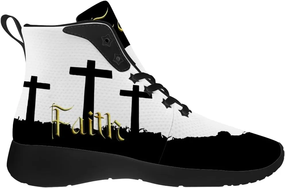 Faith Shoes for Women Men High Top Sneakers High Top Shoes Gifts for Mom Dad