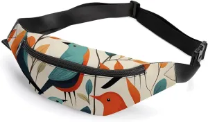 Fanny Pack for Men Women Flock of Birdsprinted Crossbody Belt Bags Sports Waist Bag ForTravel Running Hiking Walking Workout, 36*15cm