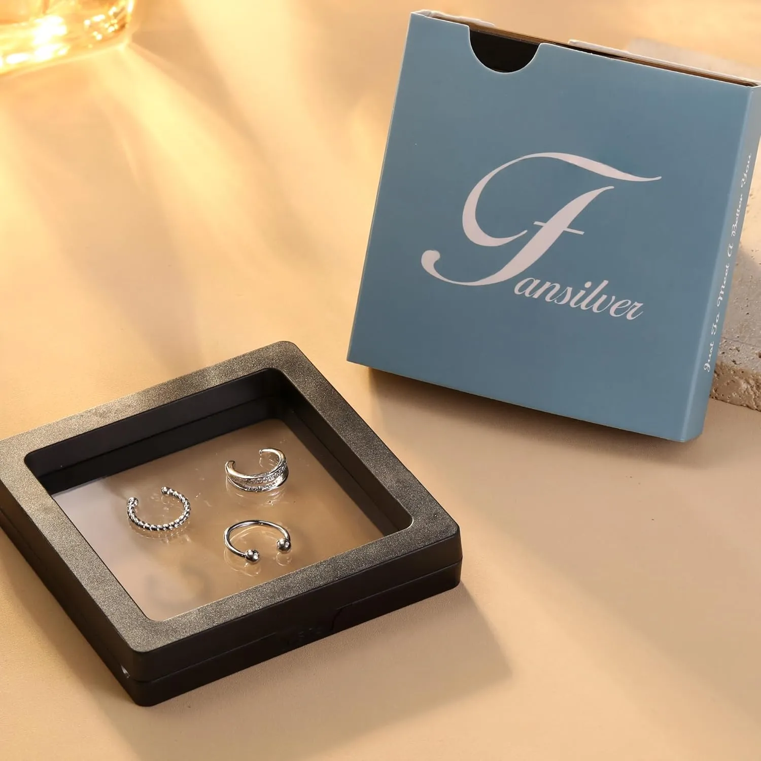 Fansilver 3Pcs Ear Cuff Earrings for Women Non Piercing14K Gold Plated Ear Cuffs Clip on Cartilage Earrings Adjustable Fake Earrings Lightweight