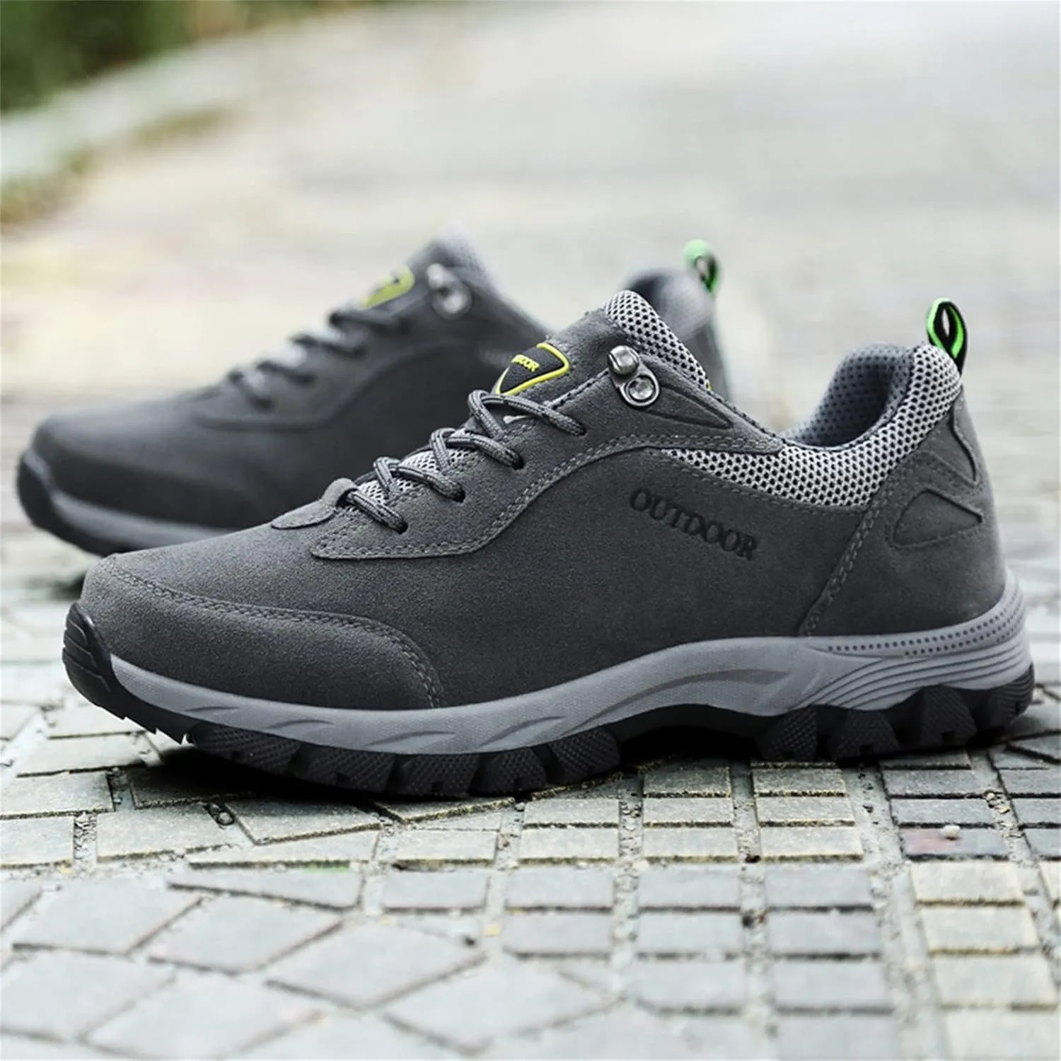 Fashion Summer and Men Hiking Shoes Solid Color Lace Up Flat Bottom Comfortable Non Slip Mens Sneaker Boots
