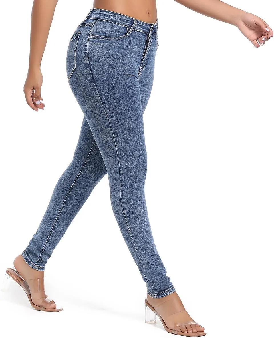 FISCLOSIN Women Colombian Design,Butt Lift,Sexy Skinny Jeans,Stretch Denim Pants