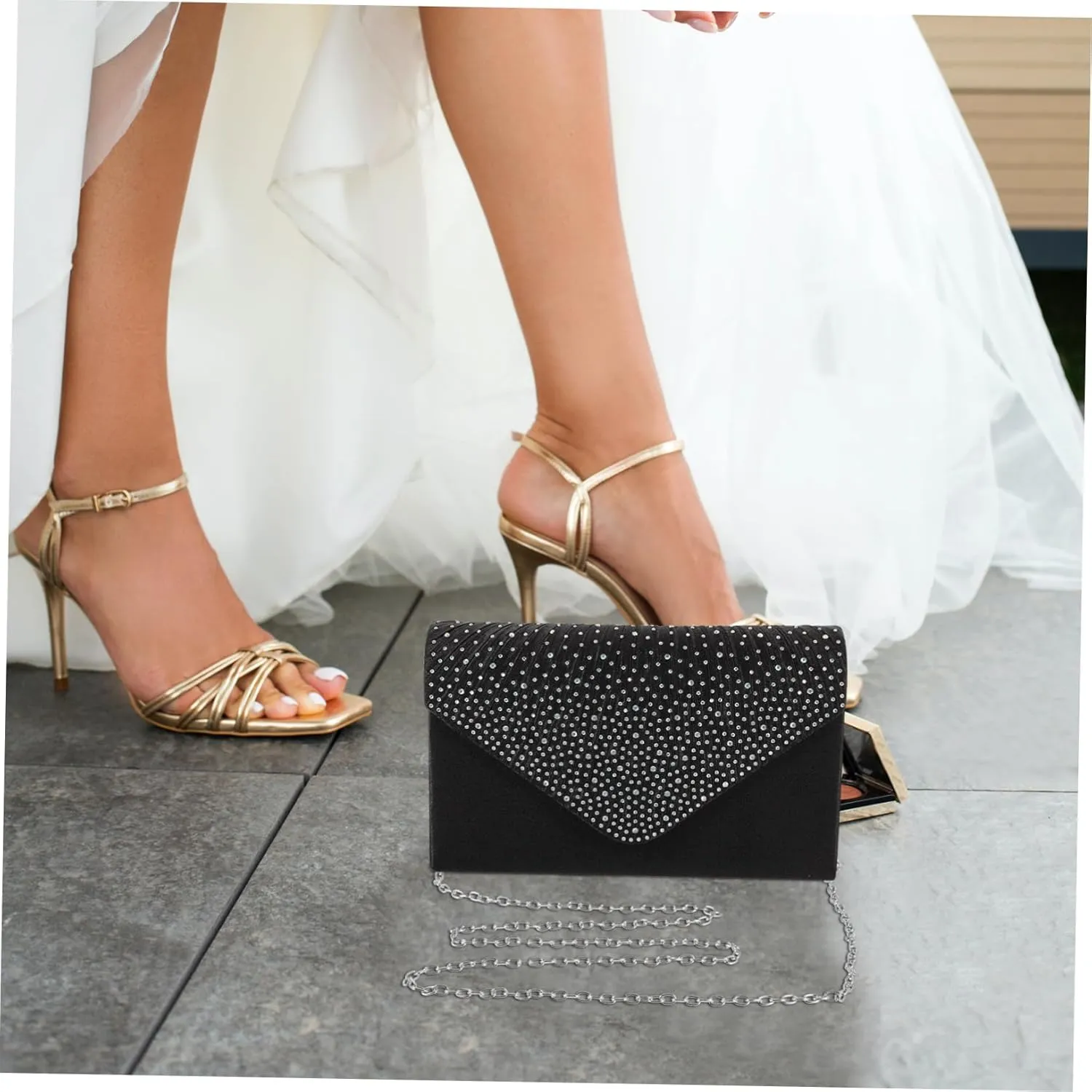GALPADA Dinner Bag Bridal Clutch Wedding Purses for Bride Evening Purses and Clutches for Wedding Bride Purse