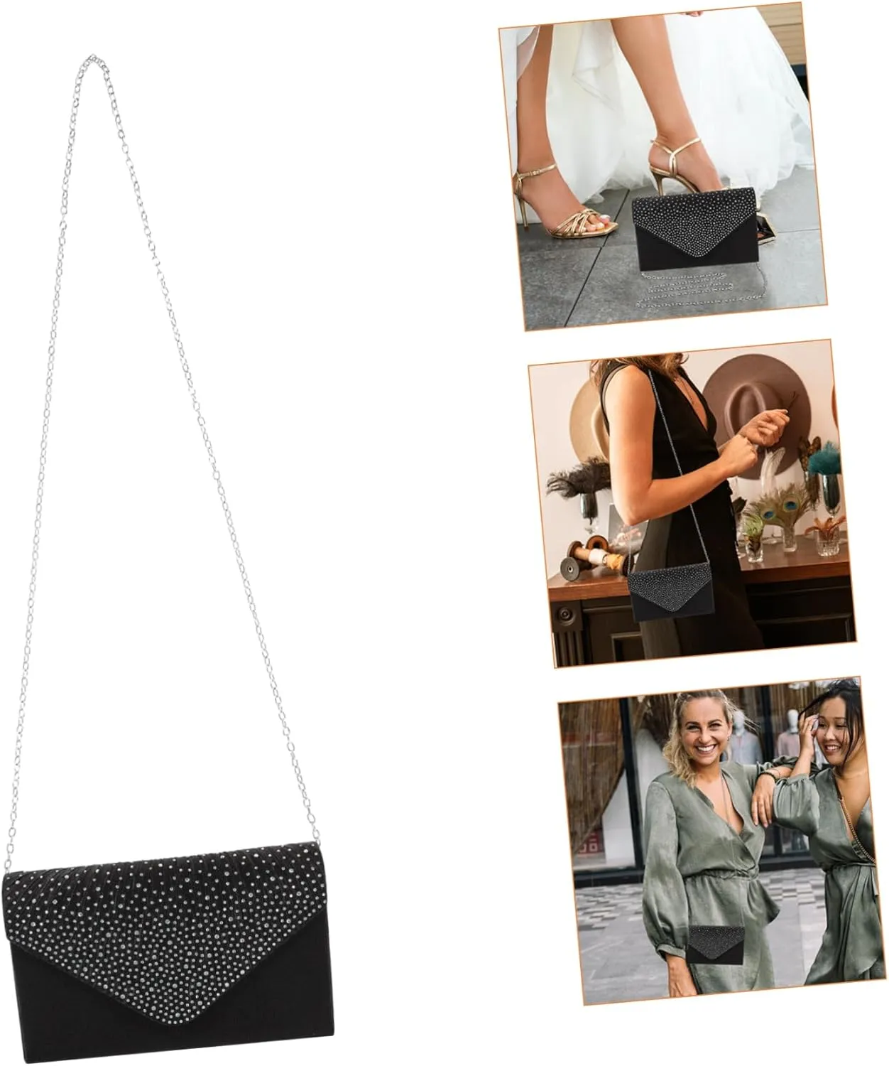 GALPADA Dinner Bag Bridal Clutch Wedding Purses for Bride Evening Purses and Clutches for Wedding Bride Purse