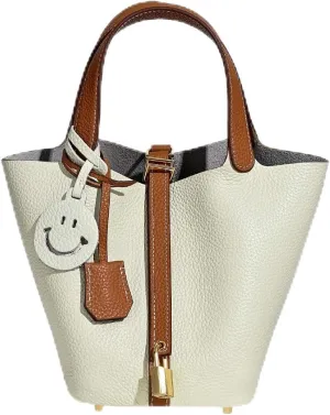 Genuine Leather Bucket Bag