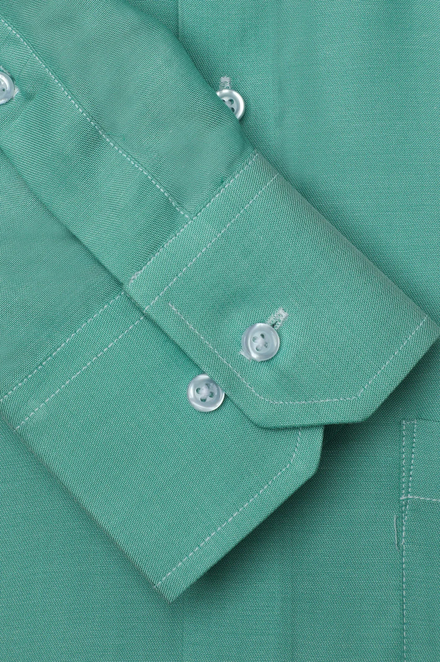 Green Oxford Textured Formal Shirt