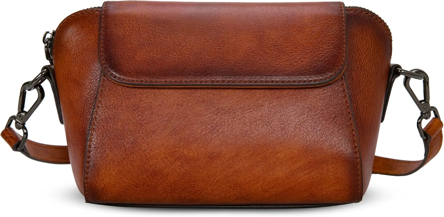 HESHE Genuine Leather Purses for Women Shoulder Bag Travel Crossbody Bags Retro Satchel Handbags Designer Purse