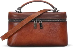 HESHE Leather Handbags for Women Crossbody Bag Satchel Purse Women's Shoulder Handbags Fashion Top Handle Purse