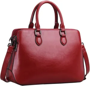 HESHE Leather Purses for Women Shoulder Handbags Fashion Satchel Purse Women's Purses Top Handle Bags for Women
