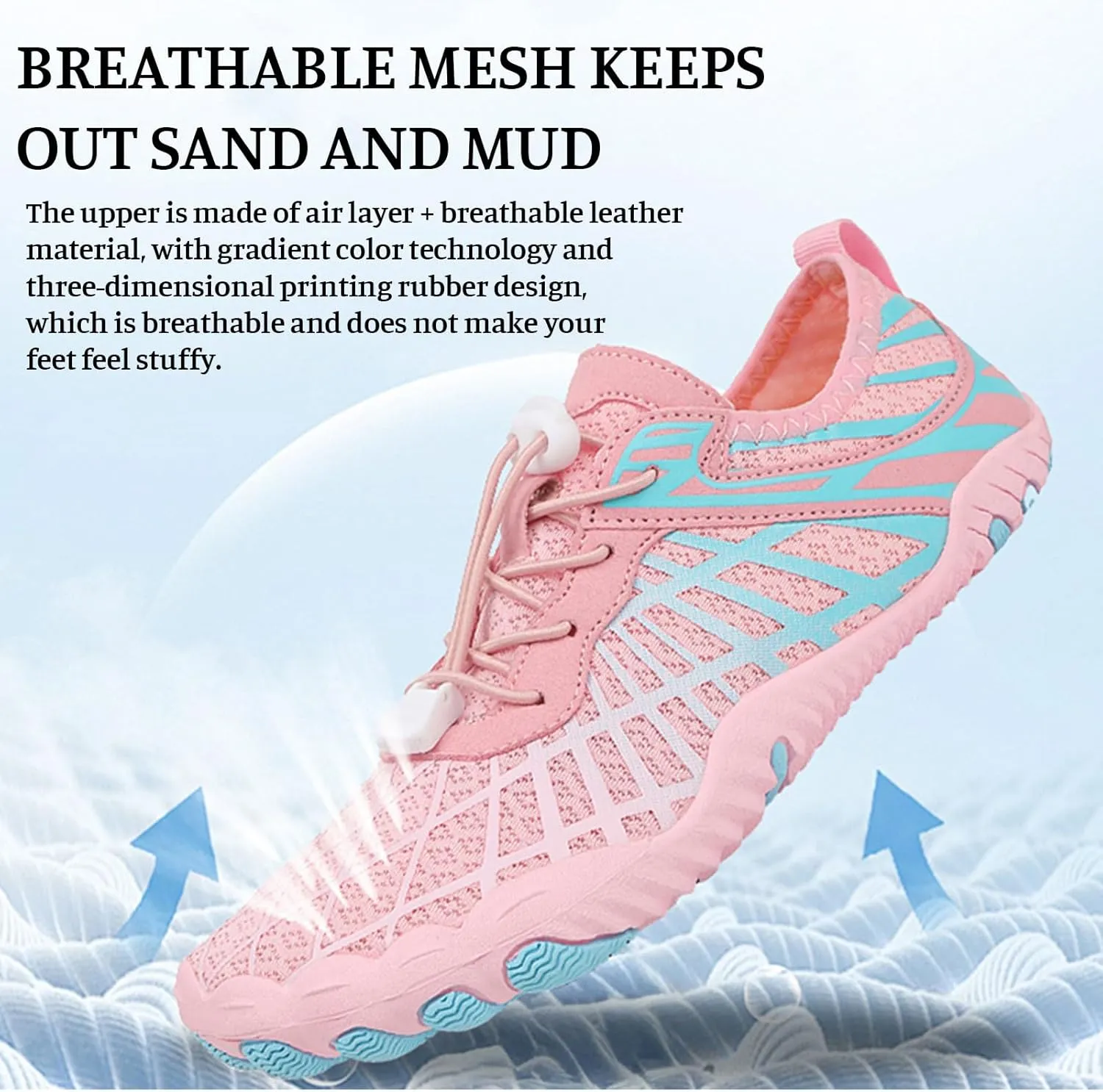 Hike Barefoot Shoes for Women Men Quick-Dry Slip-On Water Shoes Breathable Knit Athletic Footwear Aqua Yoga Socks for Swimming Hiking Sport Shoe