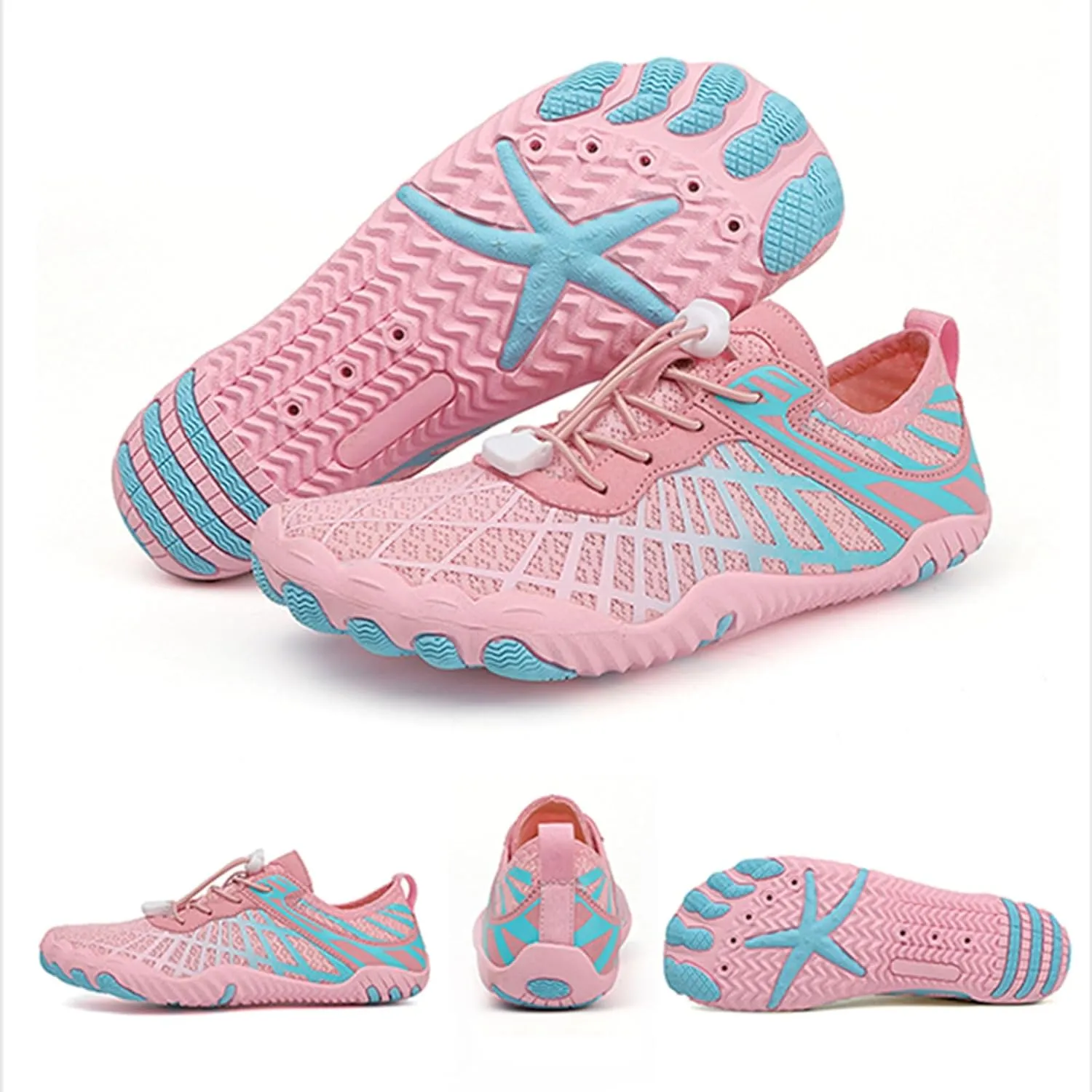 Hike Barefoot Shoes for Women Men Quick-Dry Slip-On Water Shoes Breathable Knit Athletic Footwear Aqua Yoga Socks for Swimming Hiking Sport Shoe