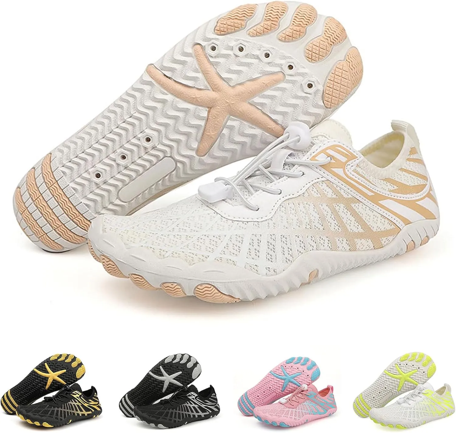 Hike Barefoot Shoes for Women Men Quick-Dry Slip-On Water Shoes Breathable Knit Athletic Footwear Aqua Yoga Socks for Swimming Hiking Sport Shoe
