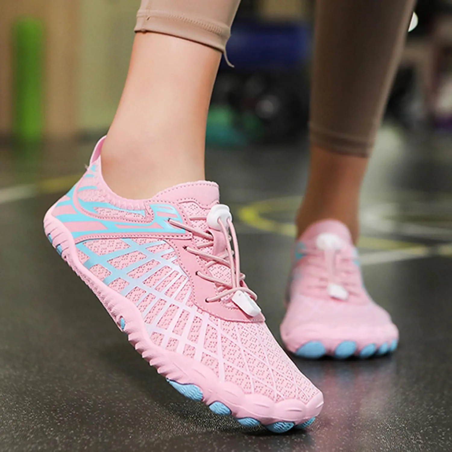 Hike Barefoot Shoes for Women Men Quick-Dry Slip-On Water Shoes Breathable Knit Athletic Footwear Aqua Yoga Socks for Swimming Hiking Sport Shoe
