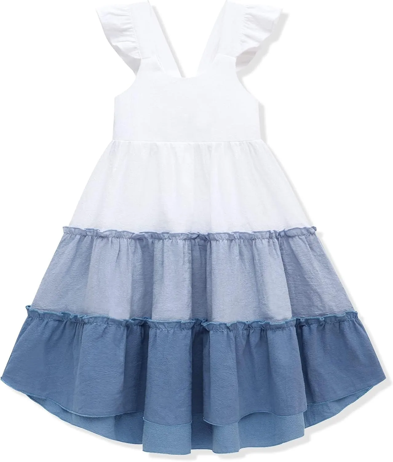 Hipea Toddler Baby Girls' Dresses Outfits Sleeveless Backless Colour Block Dress Kids Casual Beach Dresses