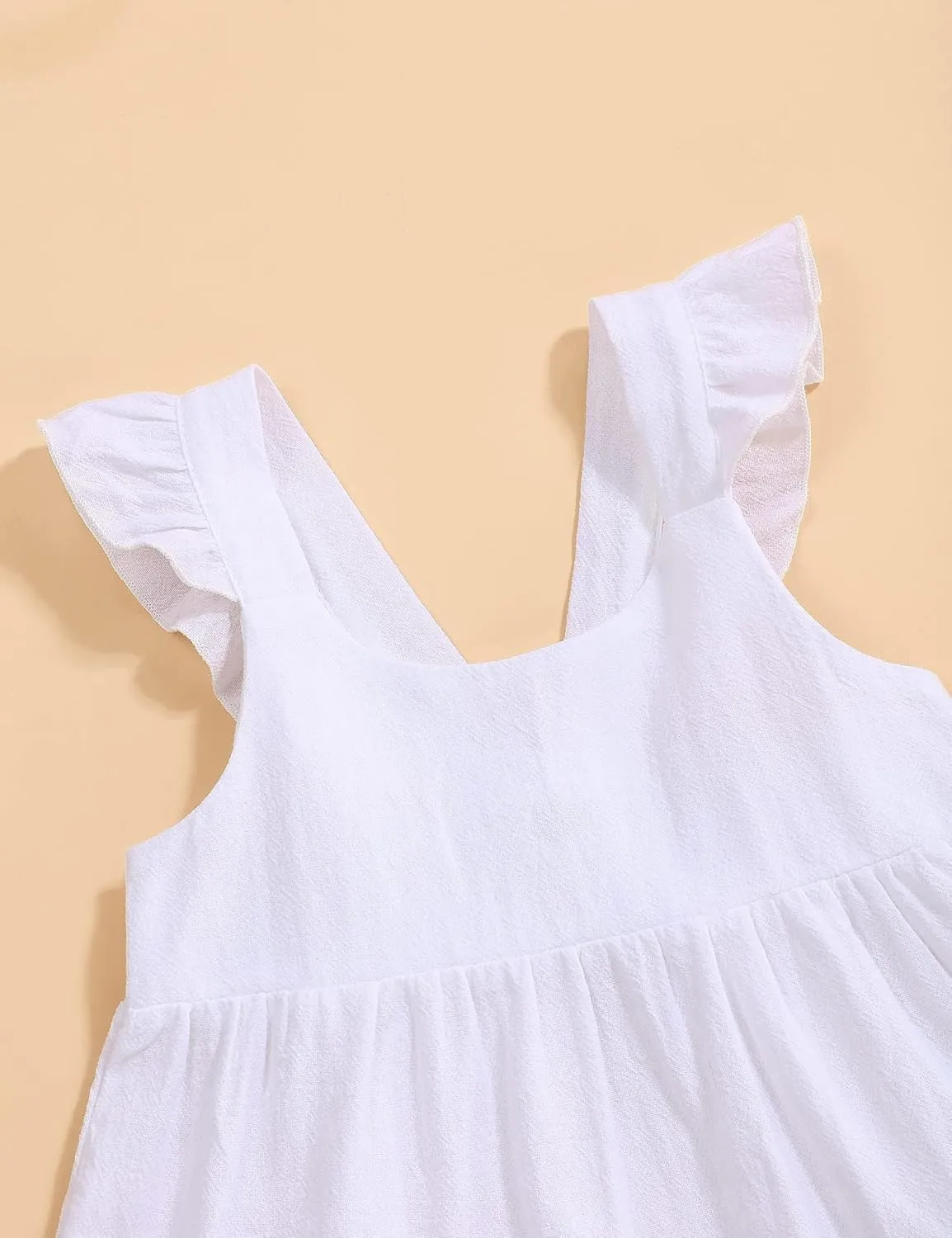 Hipea Toddler Baby Girls' Dresses Outfits Sleeveless Backless Colour Block Dress Kids Casual Beach Dresses
