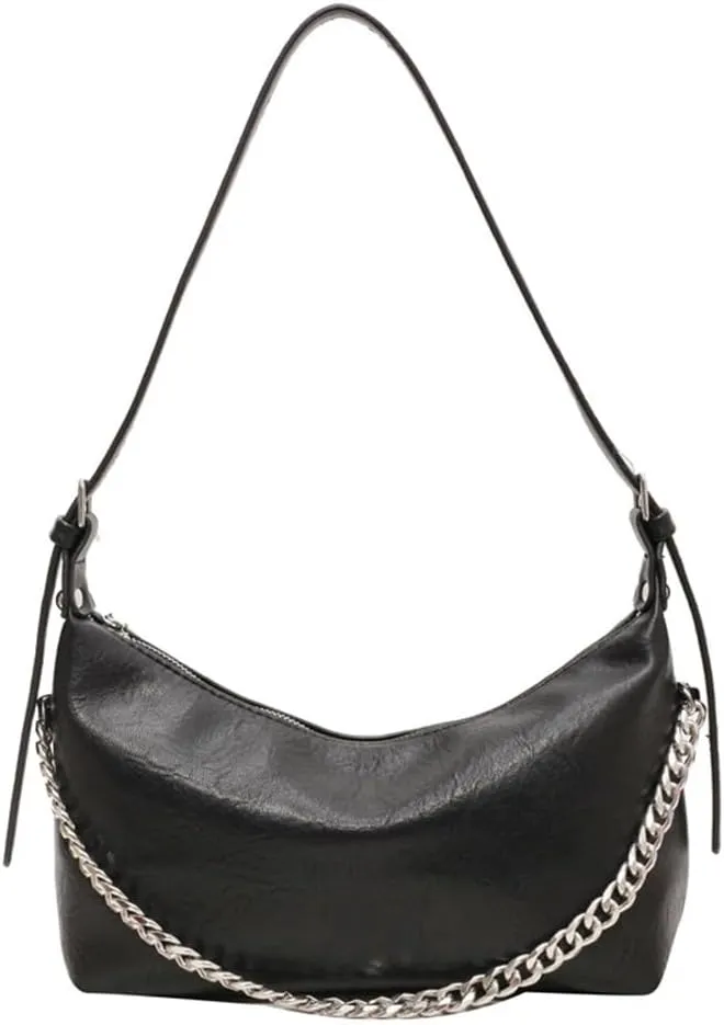 Hobo Bag with Chain for Women Leather Shoulder Dumpling Bag Vintage Hobo Crescent Bag Designer Purses and Handbags