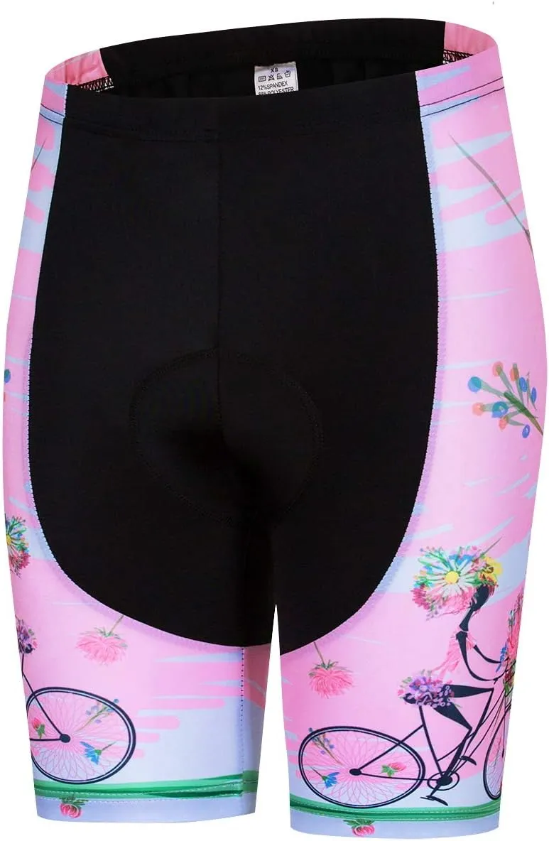 JPOJPO Women's Bike Shorts Cycling Shorts with Gel Padded,Cycling Women's Shorts