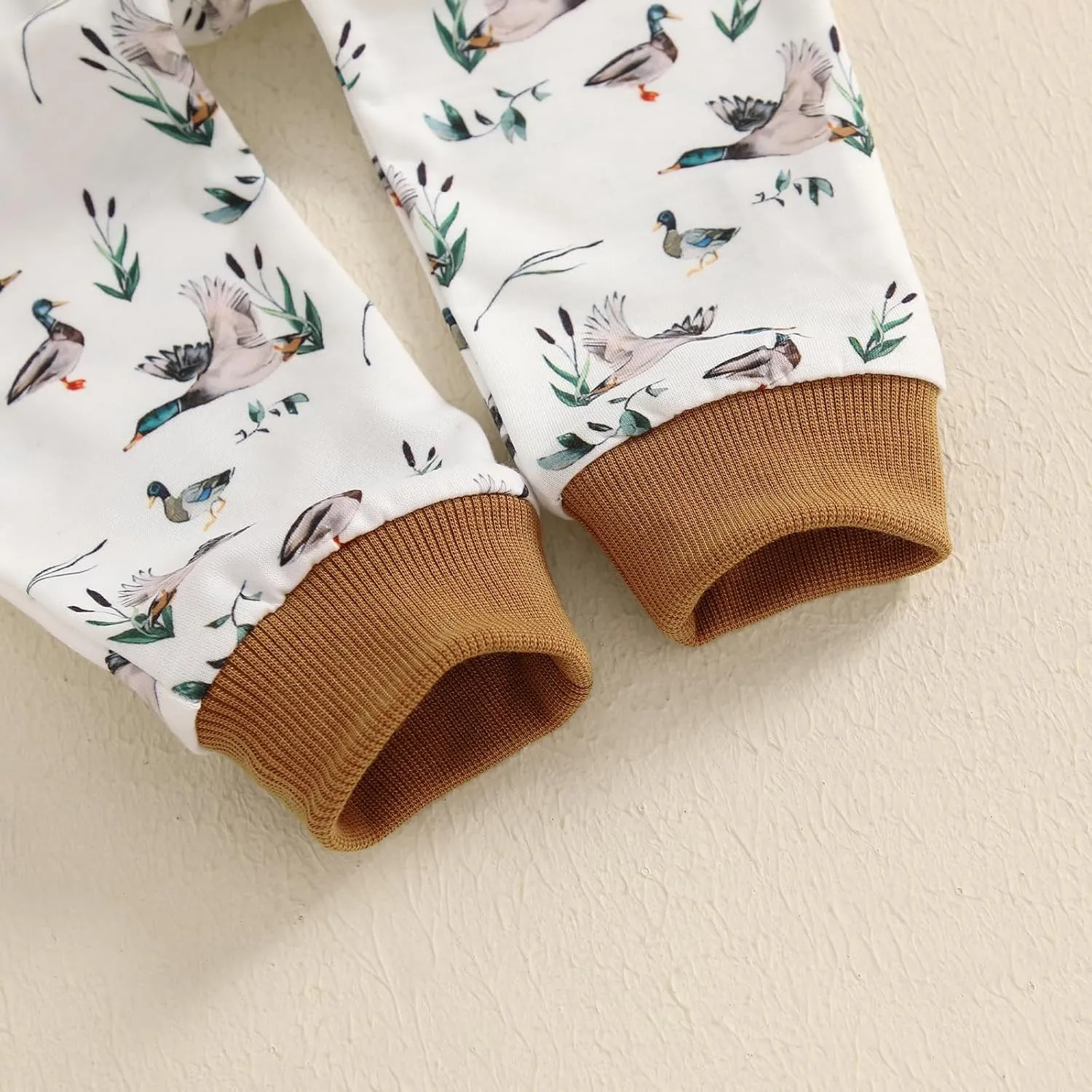 KMBANGI Toddler Baby Boy Hunting Outfit Mallard Duck Long Sleeve Sweatshirt Casual Jogger Pants 2Pcs Baby Fall Winter Clothes