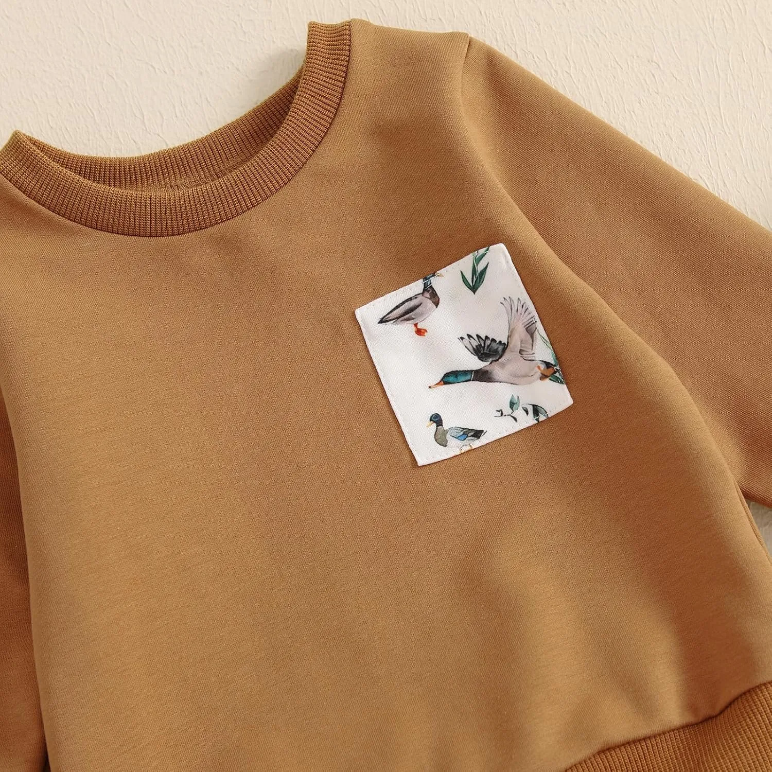 KMBANGI Toddler Baby Boy Hunting Outfit Mallard Duck Long Sleeve Sweatshirt Casual Jogger Pants 2Pcs Baby Fall Winter Clothes