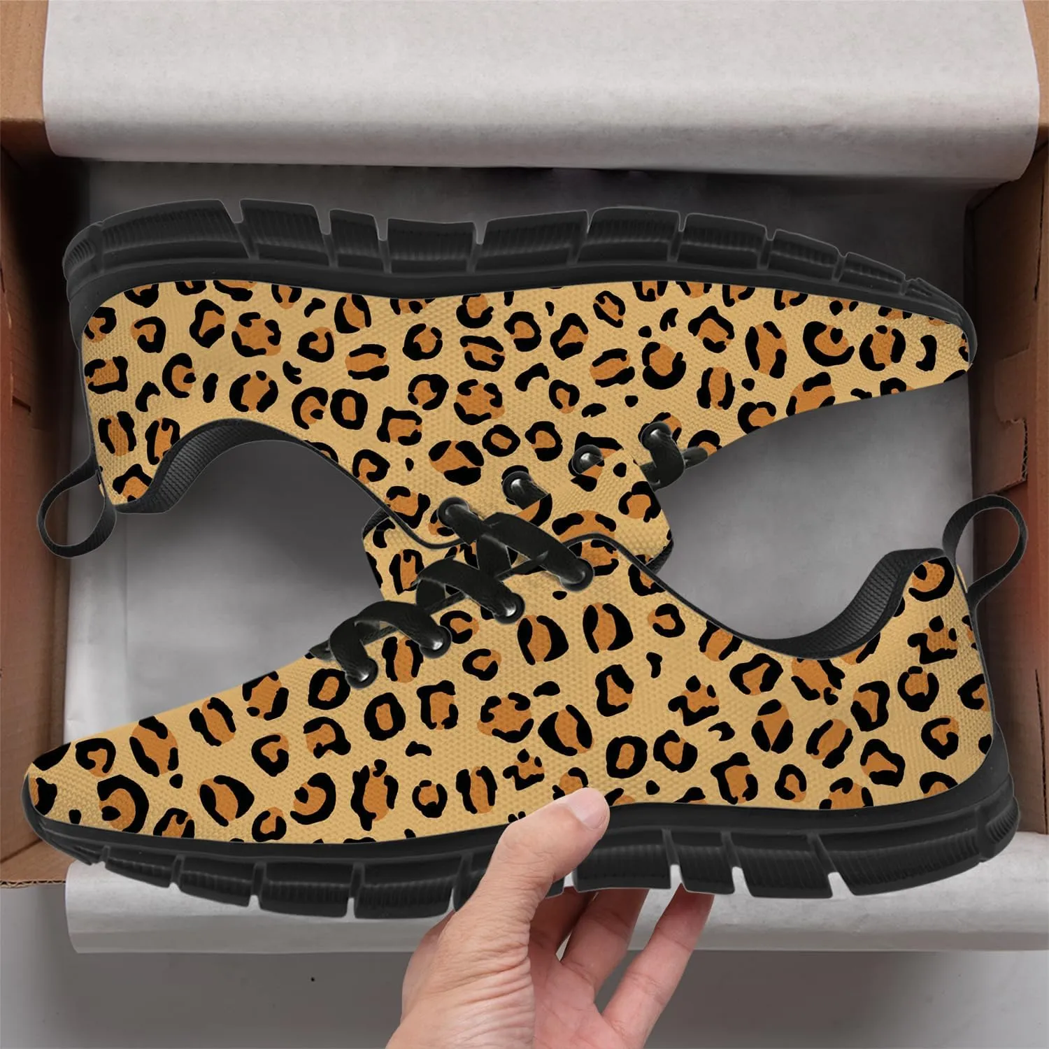 Leopard Print Shoes for Women Men Running Shoes Walking Sneakers Tennis Shoes Gifts for Women Men