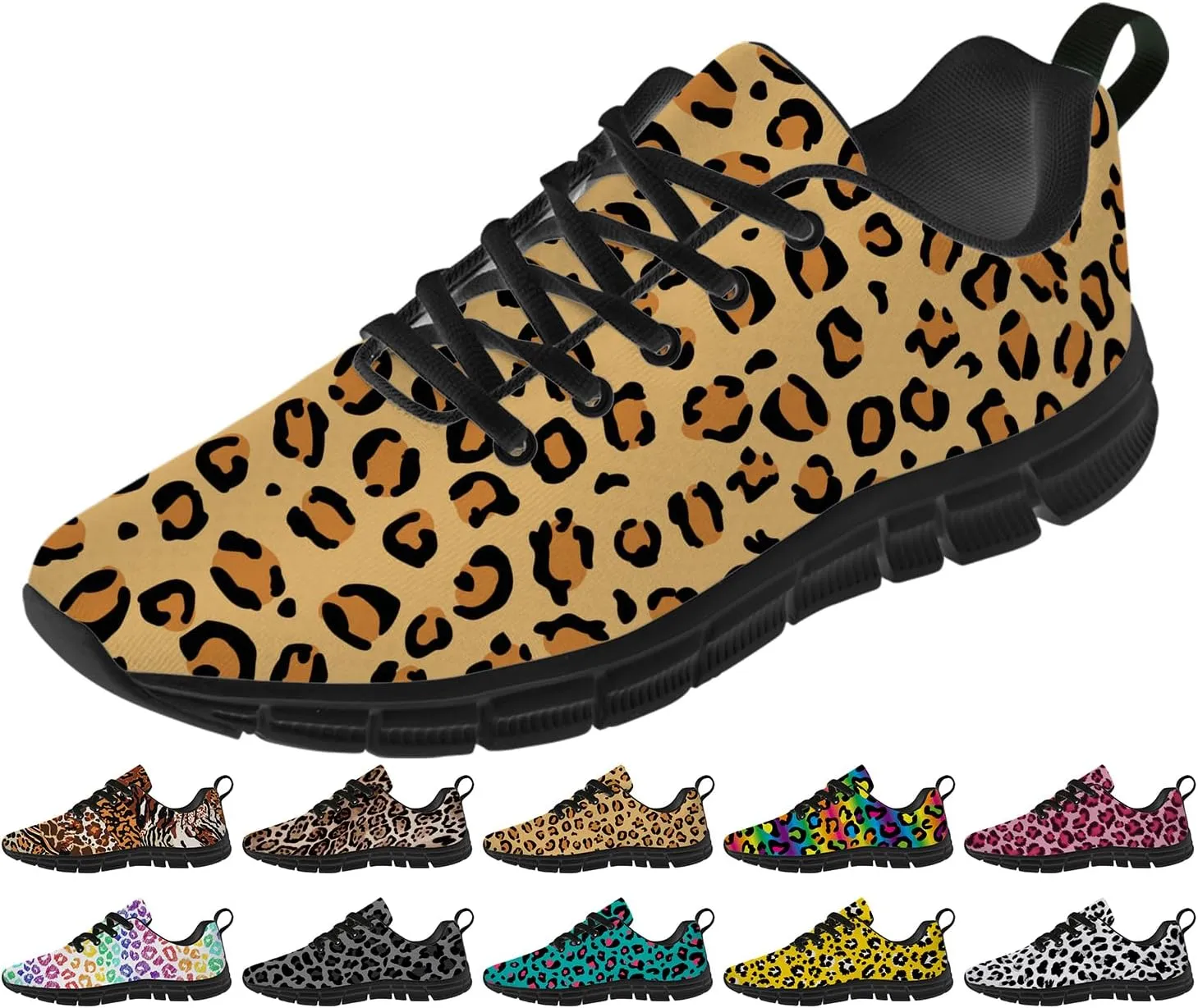 Leopard Print Shoes for Women Men Running Shoes Walking Sneakers Tennis Shoes Gifts for Women Men