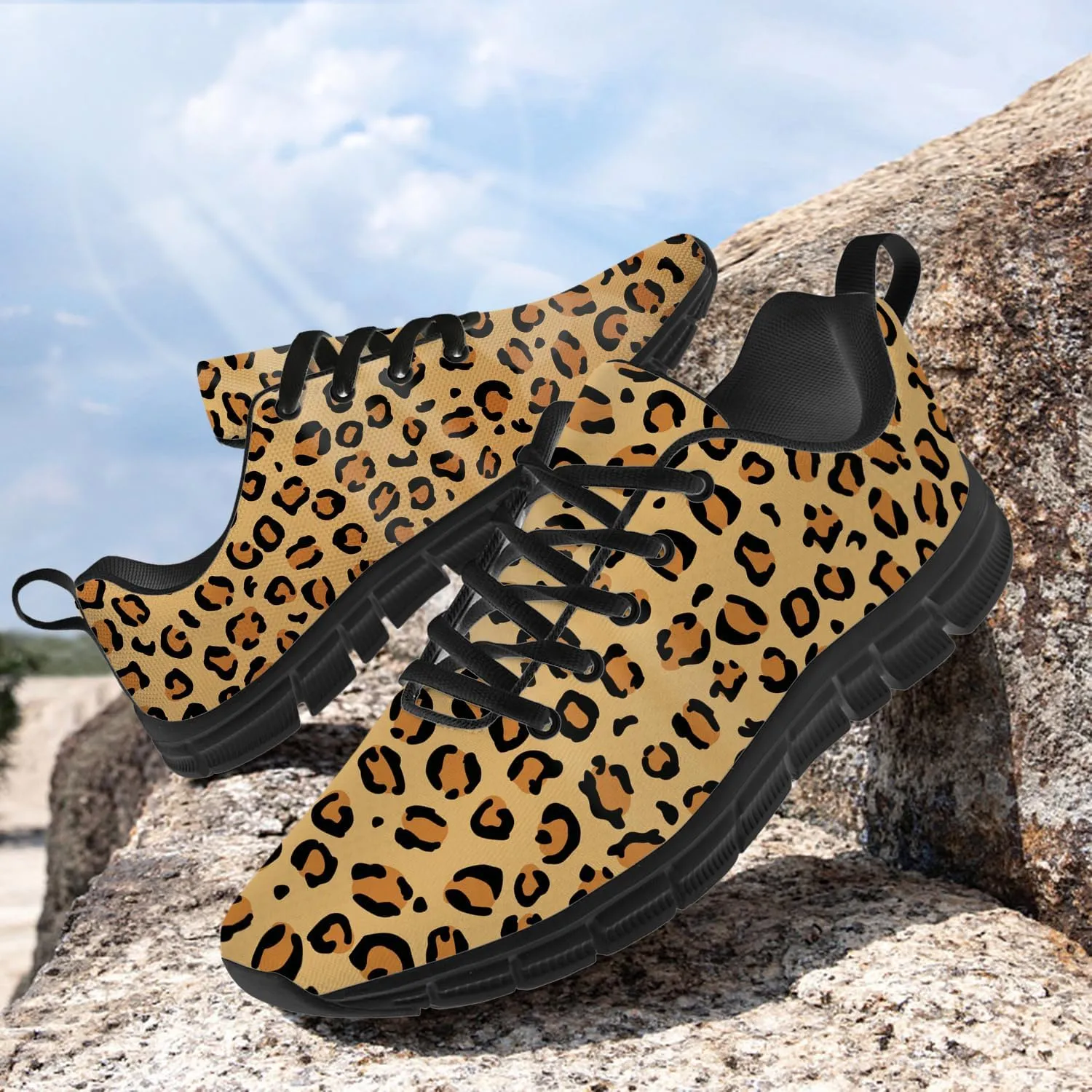 Leopard Print Shoes for Women Men Running Shoes Walking Sneakers Tennis Shoes Gifts for Women Men