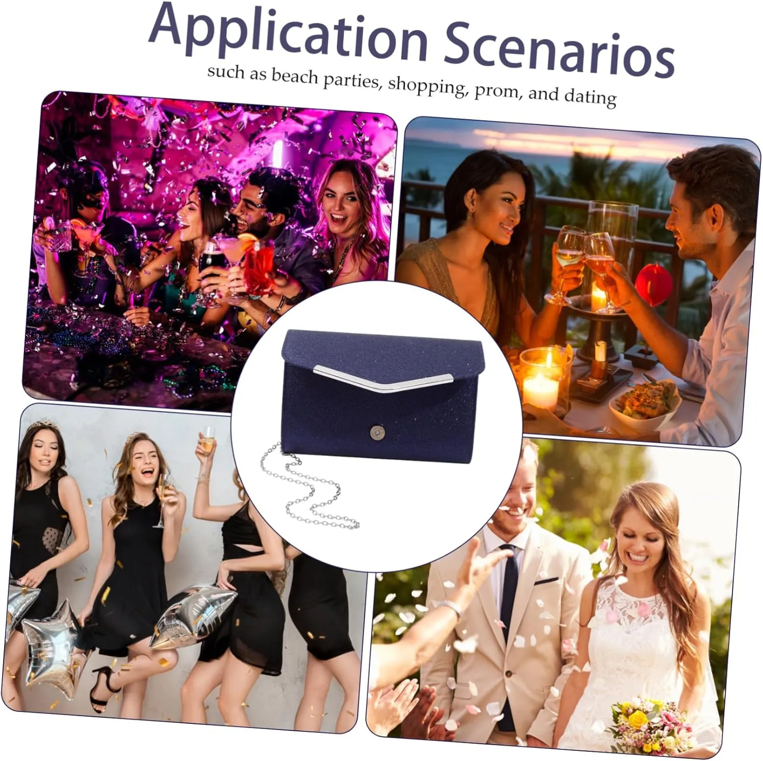 LIFKOME Handbag Evening Purses and Clutches for Wedding Purse for Women Evening Clutch Wedding Purses for Bride