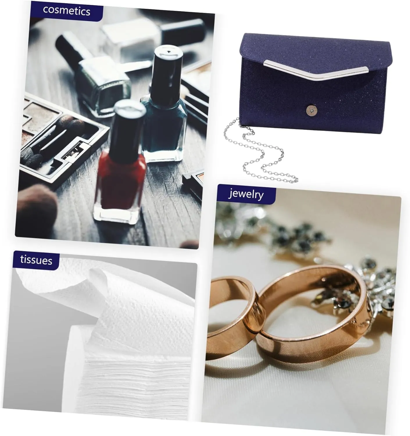 LIFKOME Handbag Evening Purses and Clutches for Wedding Purse for Women Evening Clutch Wedding Purses for Bride