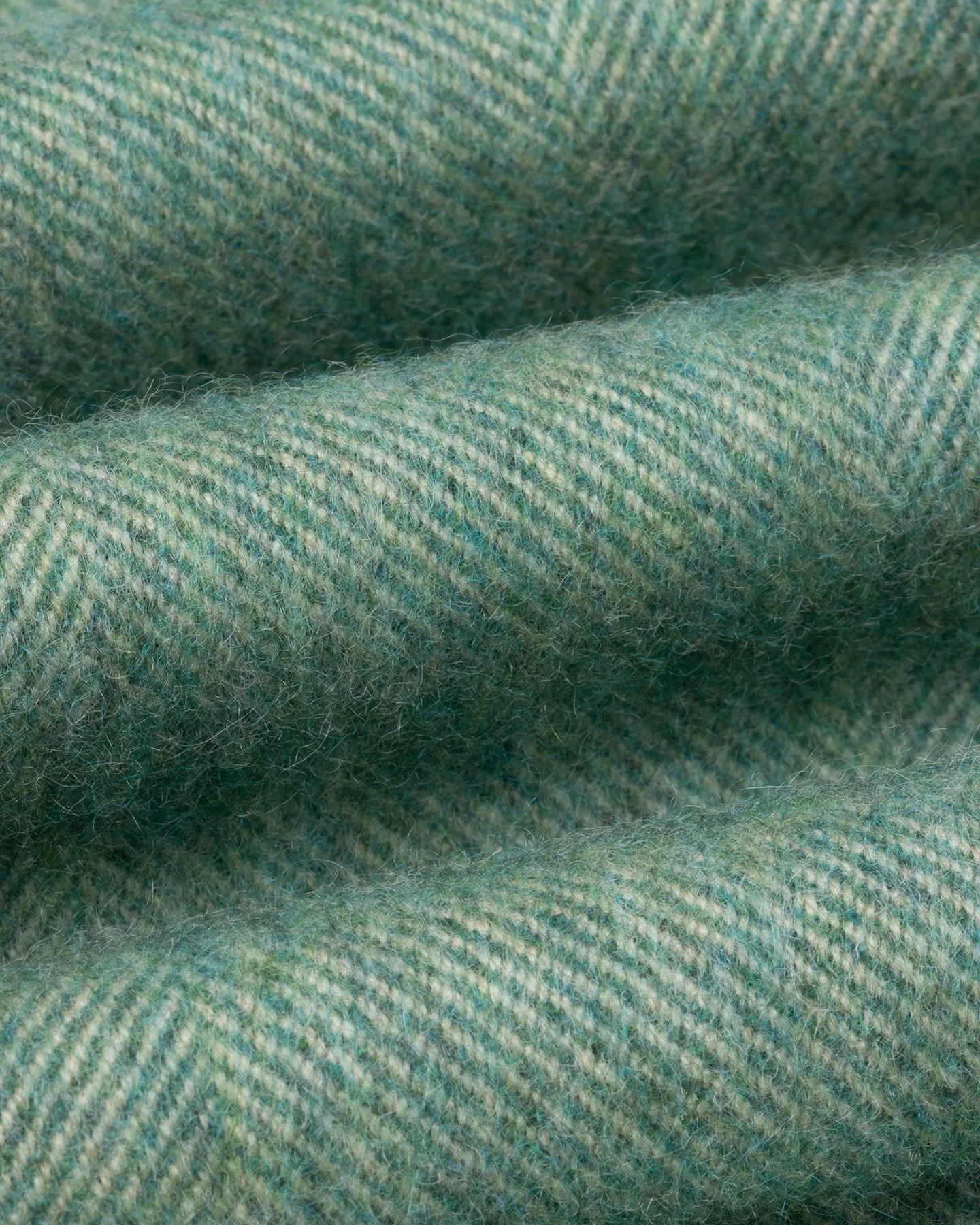 Light Green Herringbone Cashmere Scarf