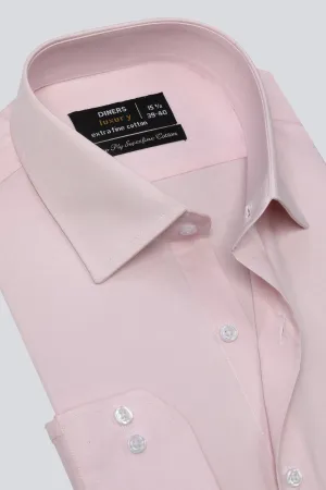 Light Pink Oxford Self Formal Shirt
