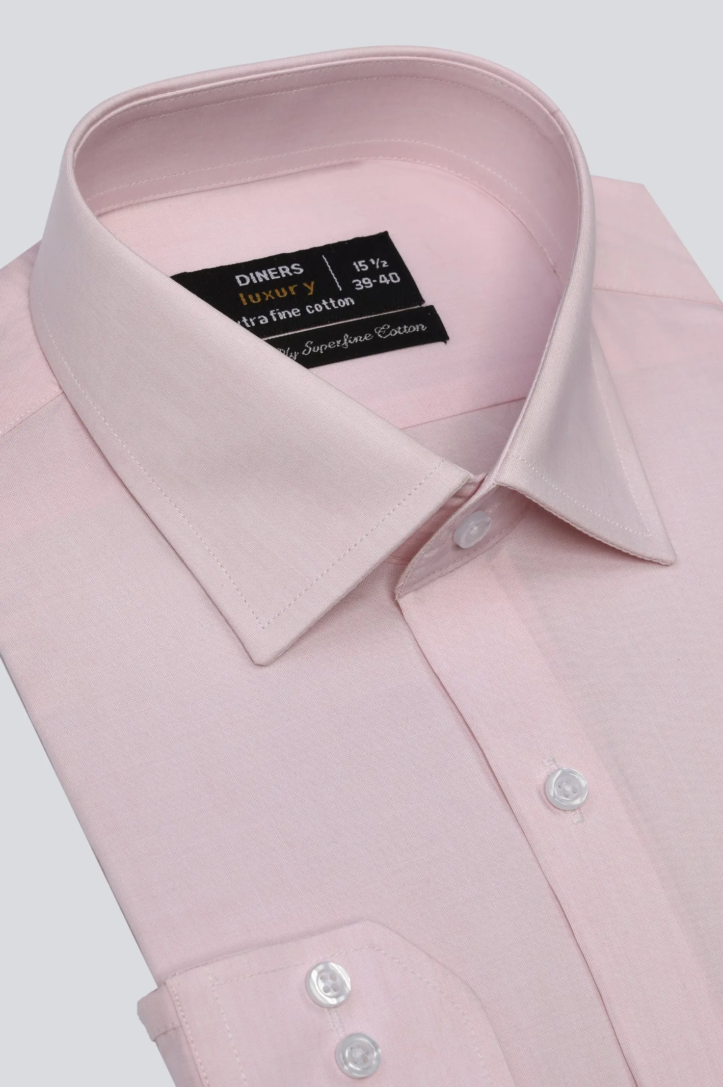 Light Pink Oxford Self Formal Shirt