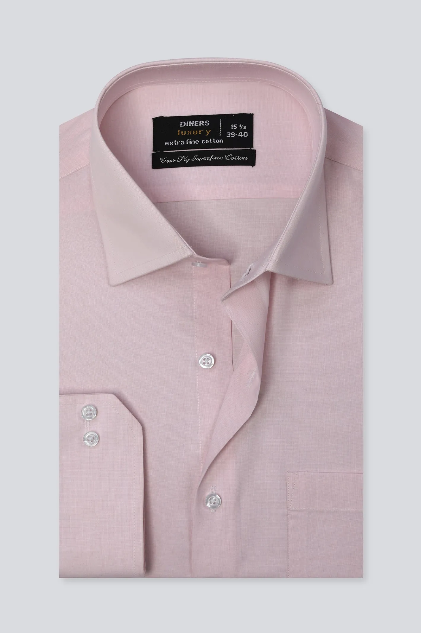 Light Pink Oxford Self Formal Shirt