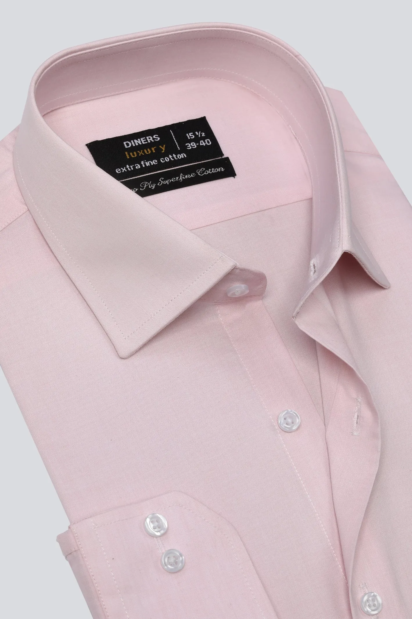 Light Pink Oxford Self Formal Shirt