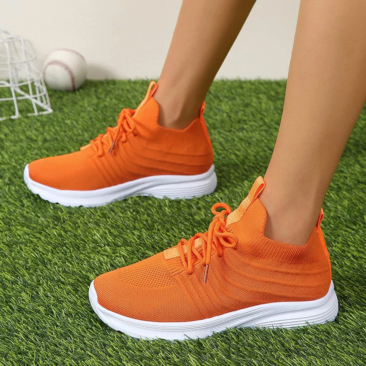 Lightweight Walking Tennis Shoes for Women Lightweight Casual Sneakers for Gym Travel Work Comfort Nurse Shoe