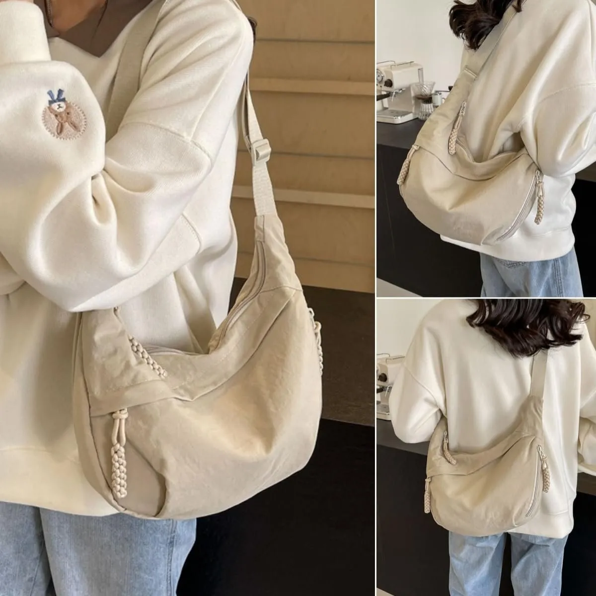 Limited Offer Just 9.99Designer Direct SalesWomen's Fashion Plain Colour Crossbody Hobo Bag