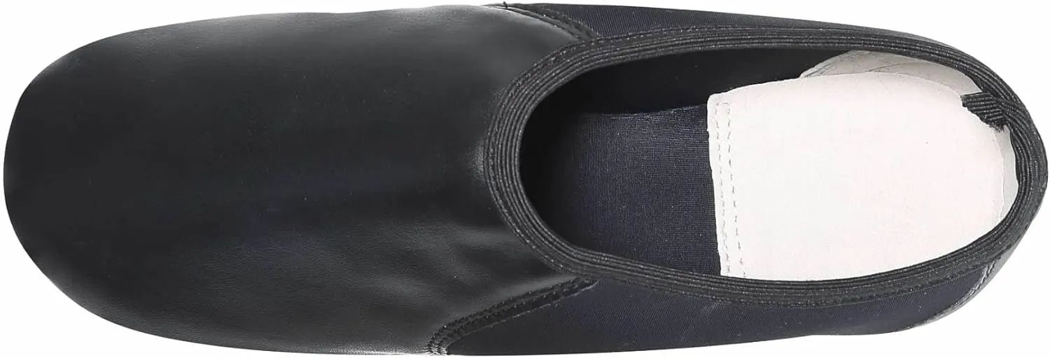 Linodes PU Leather Jazz Shoe Slip On Dance Shoes with Circle Elastic for Girls and Boys (Toddler/Little Kid/Big Kid)