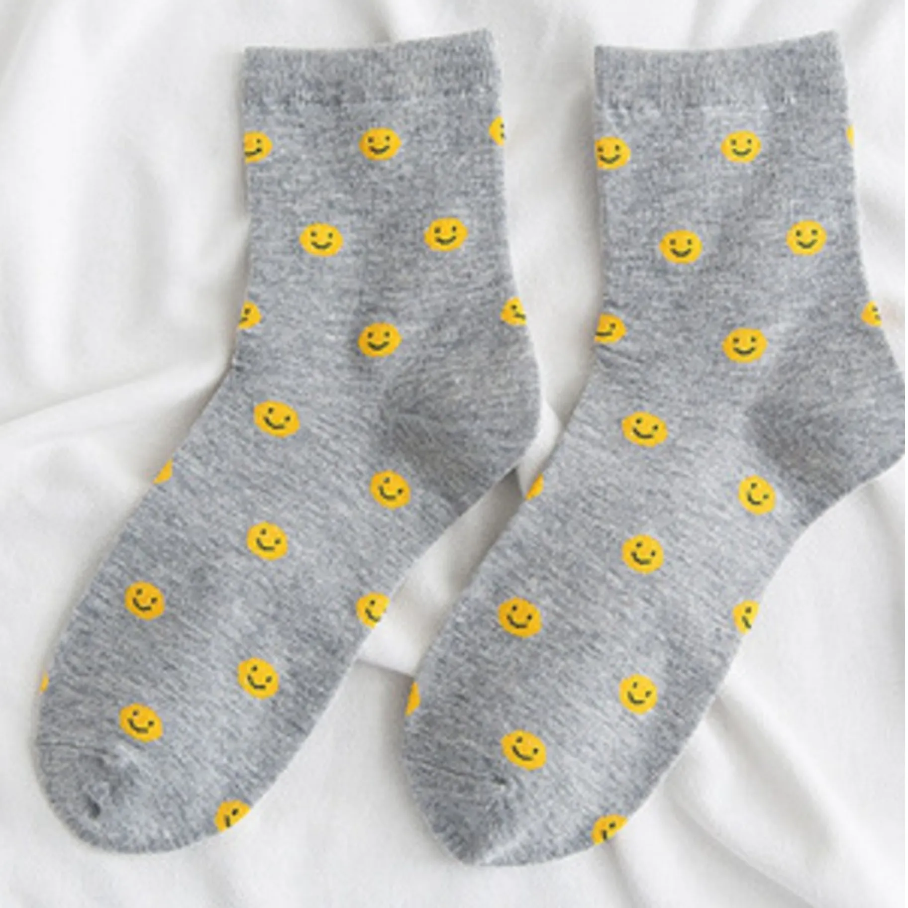 Lots of Smiles Socks-Grey