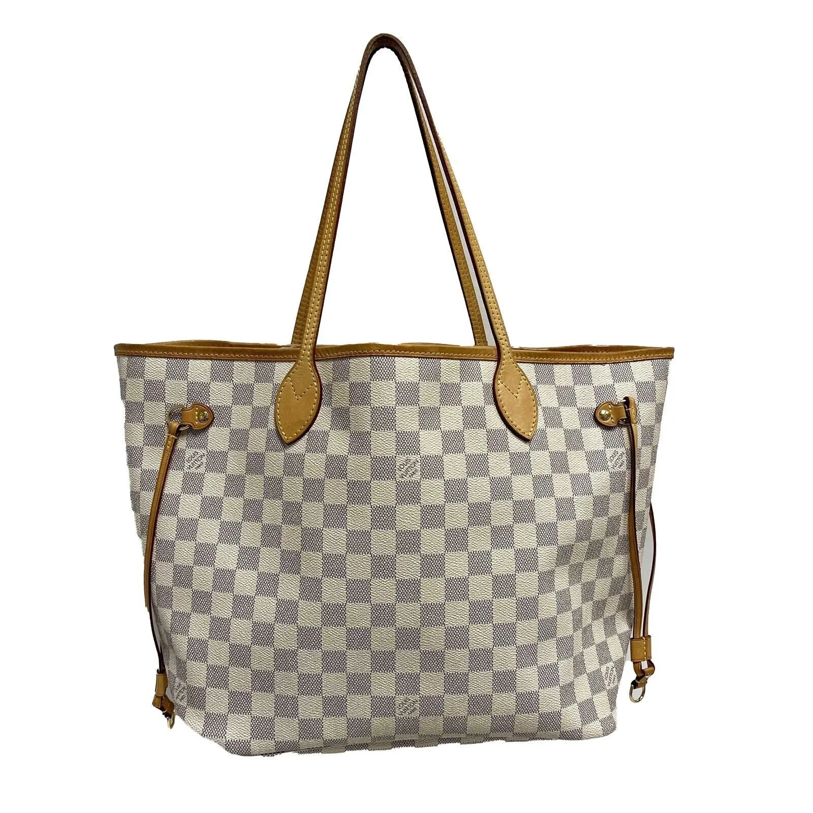 Louis Vuitton Neverfull NM MM Damier Azur Handbag