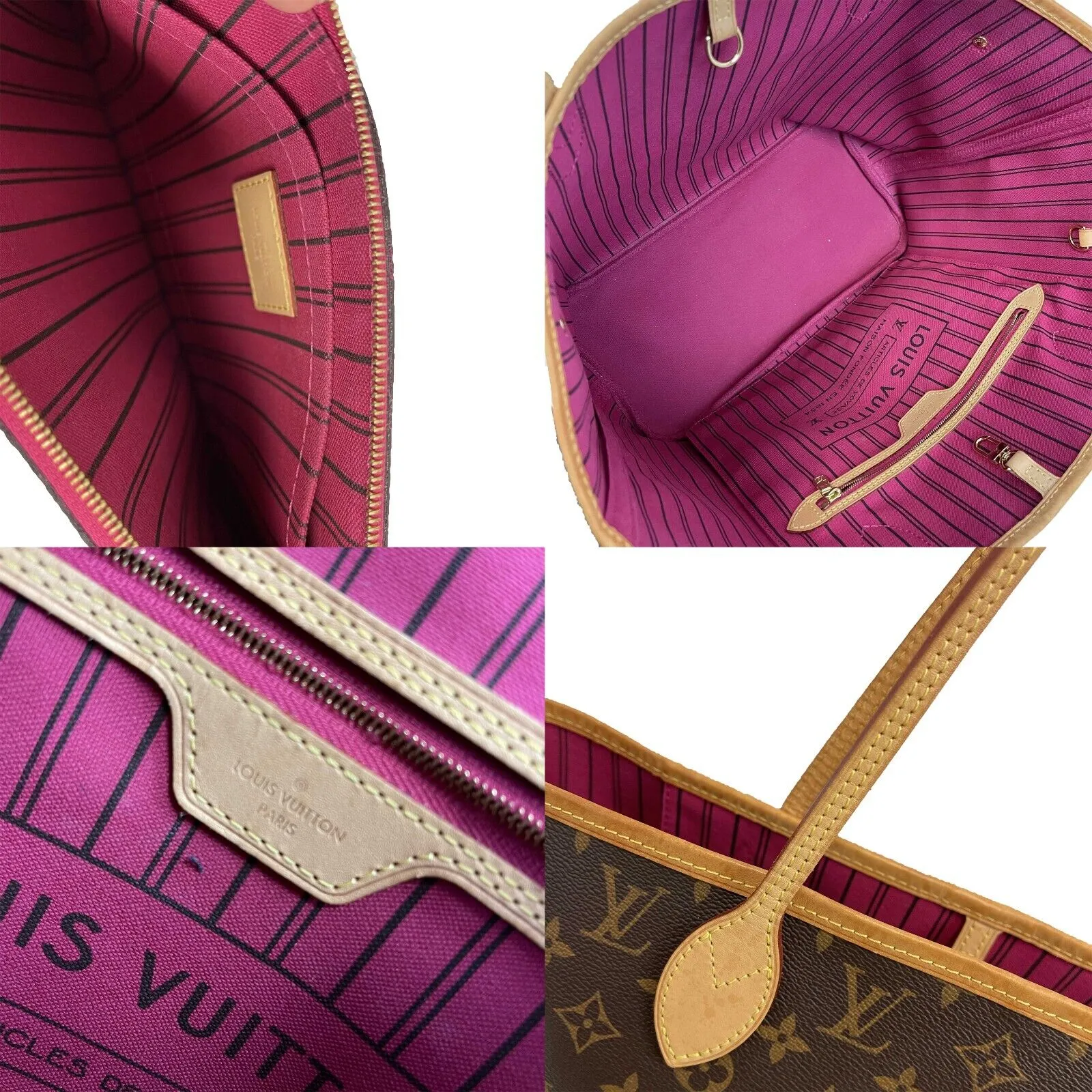 Louis Vuitton Neverfull NM MM Monogram Canvas brown Handbag