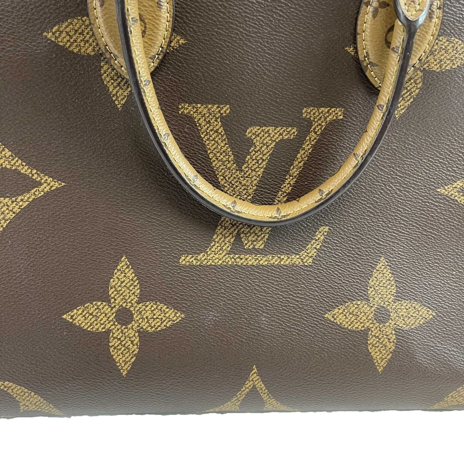 Louis Vuitton OnTheGo MM Monogram Brown Handbag Excellent 2020