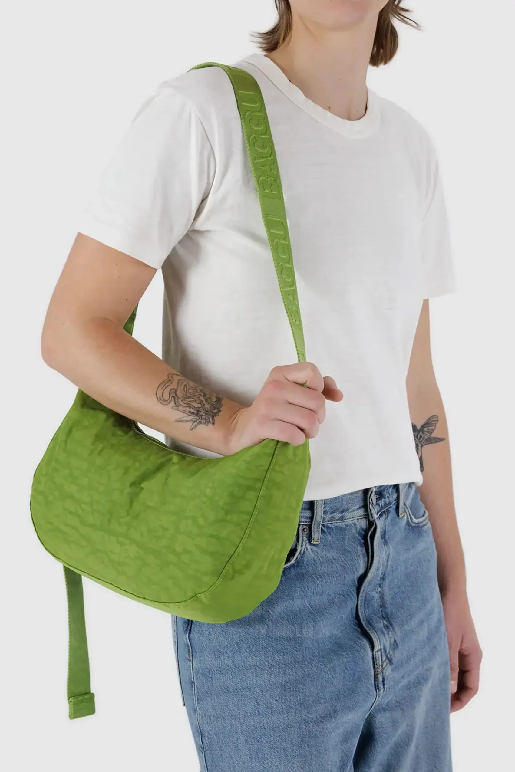 Medium Nylon Crescent Bag Green Juice
