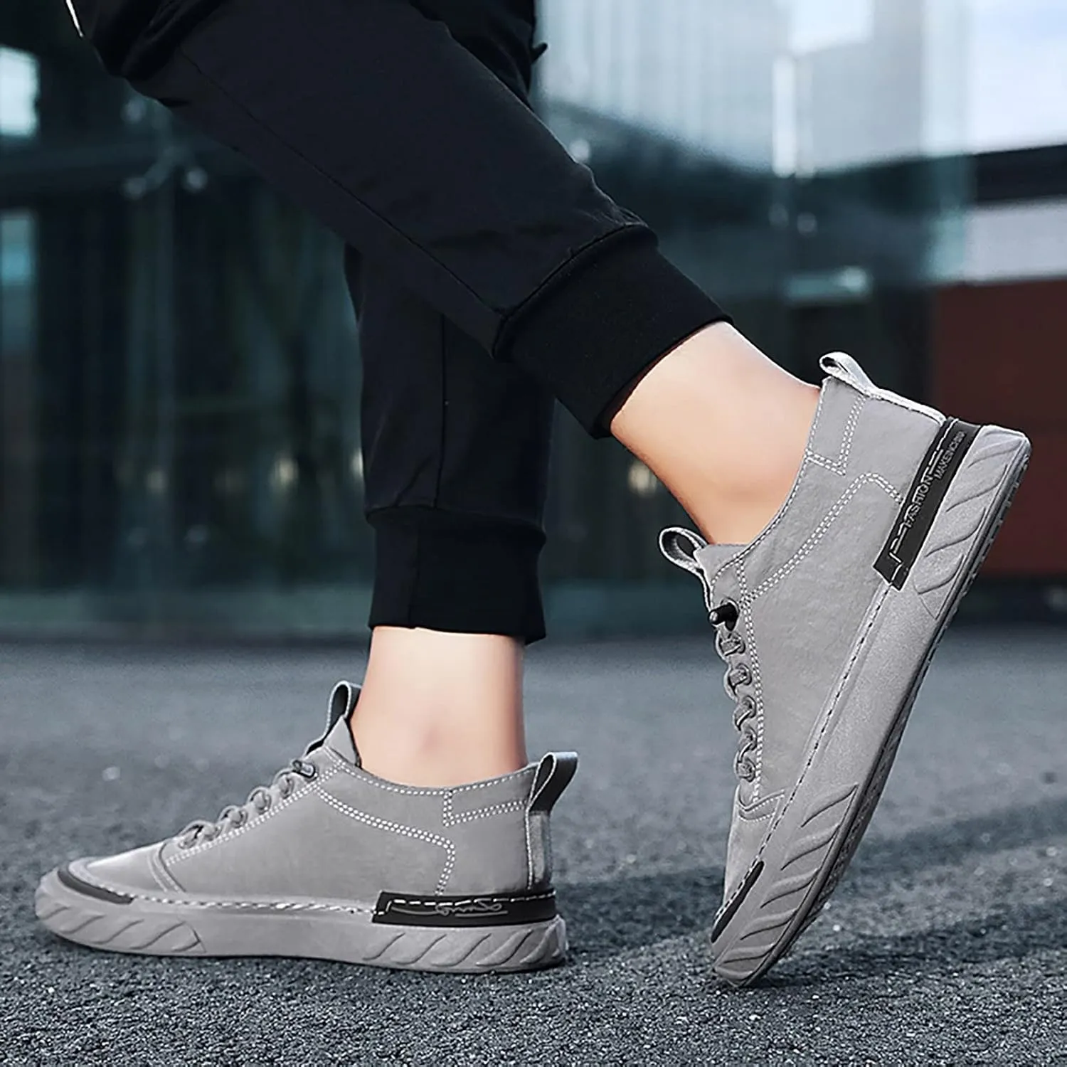 Men Low Top Breathable Casual Sport Shoes Mens Wide Comfortable Dress Shoes Sneaker