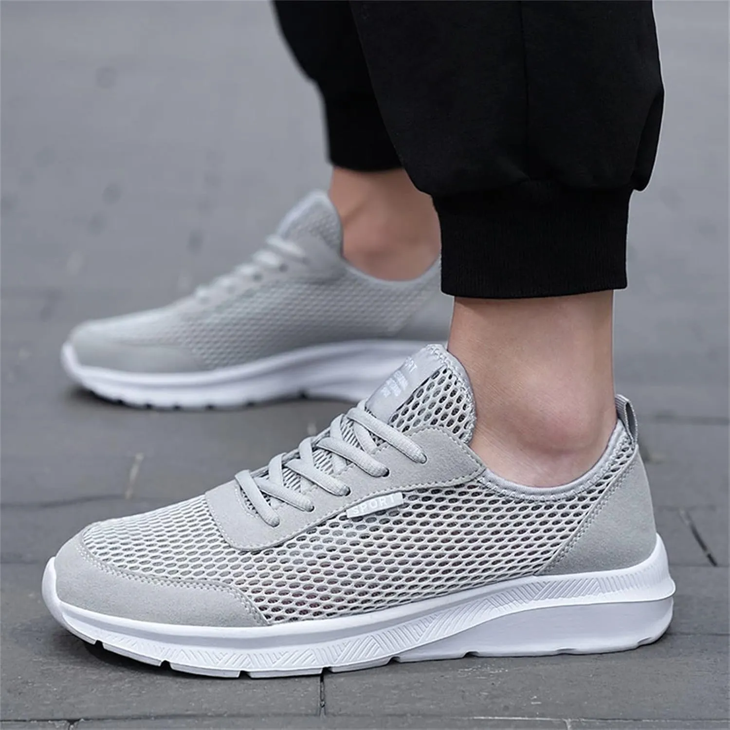 Mens Athletic Shoes Men's Sneakers Tennis Shoe for Men Slip on Shoe for Men Mesh Breathable Sneaker
