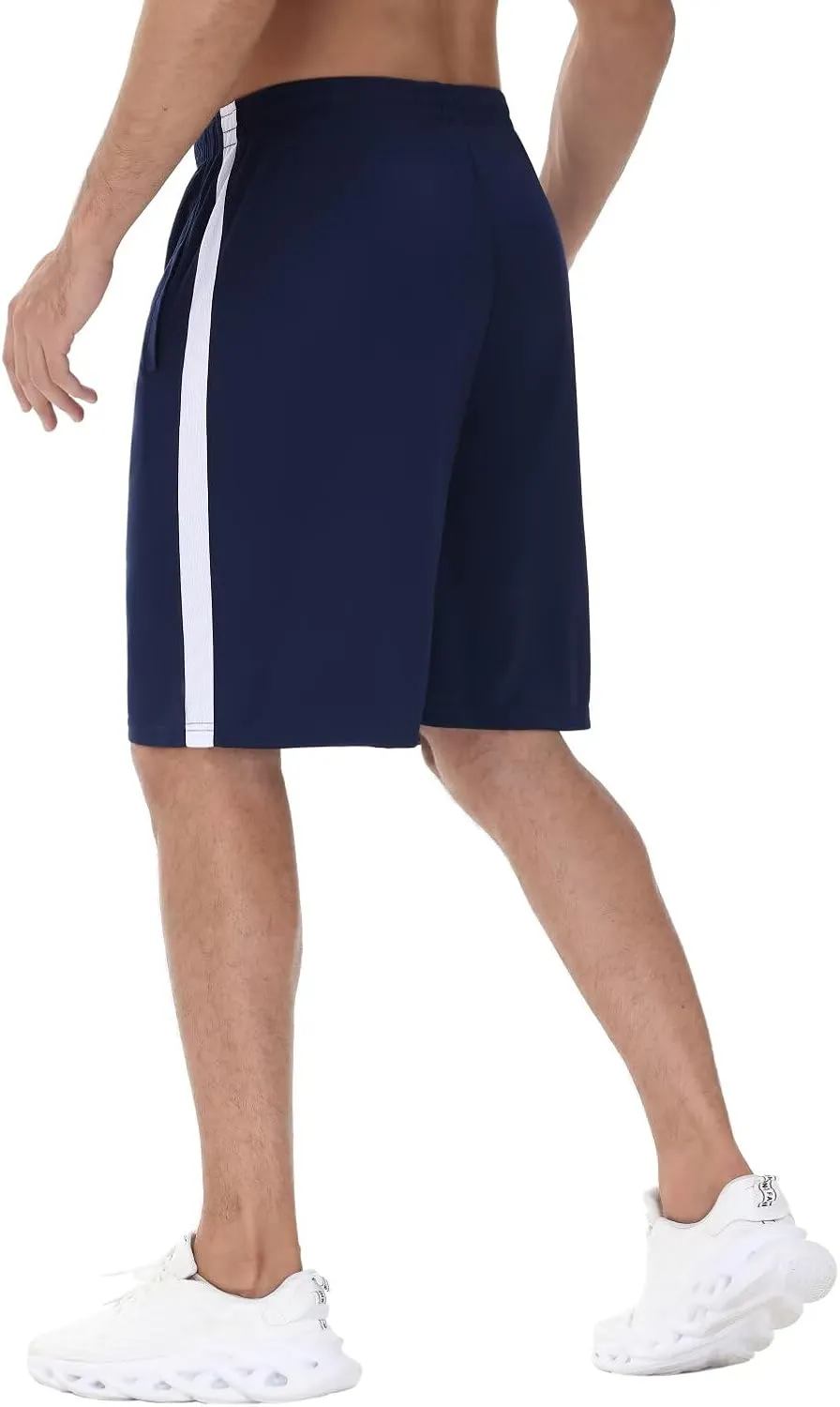 Men's Basketball Shorts with Pockets Athletic Running Shorts Workout Training Gym Shorts