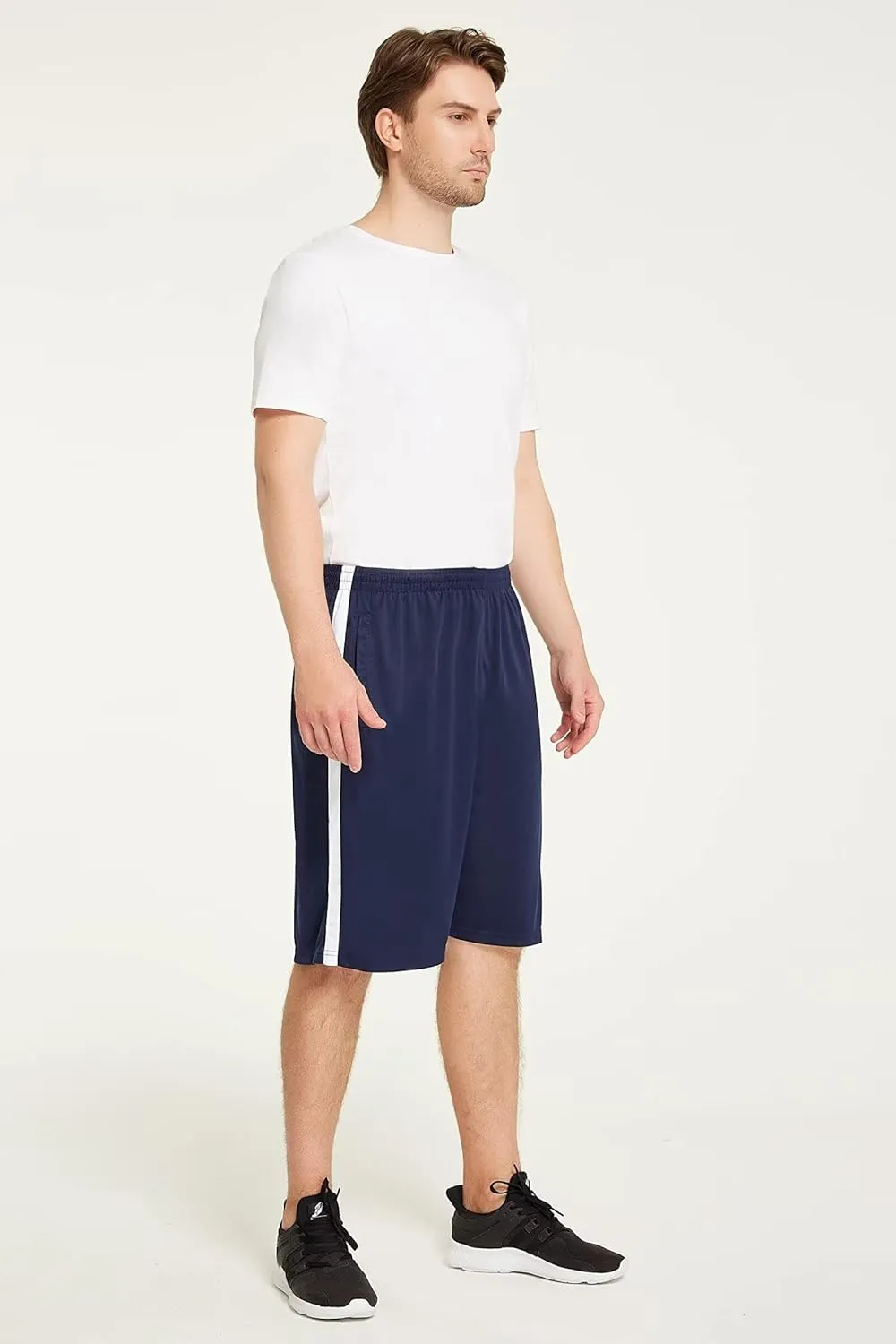 Men's Basketball Shorts with Pockets Athletic Running Shorts Workout Training Gym Shorts