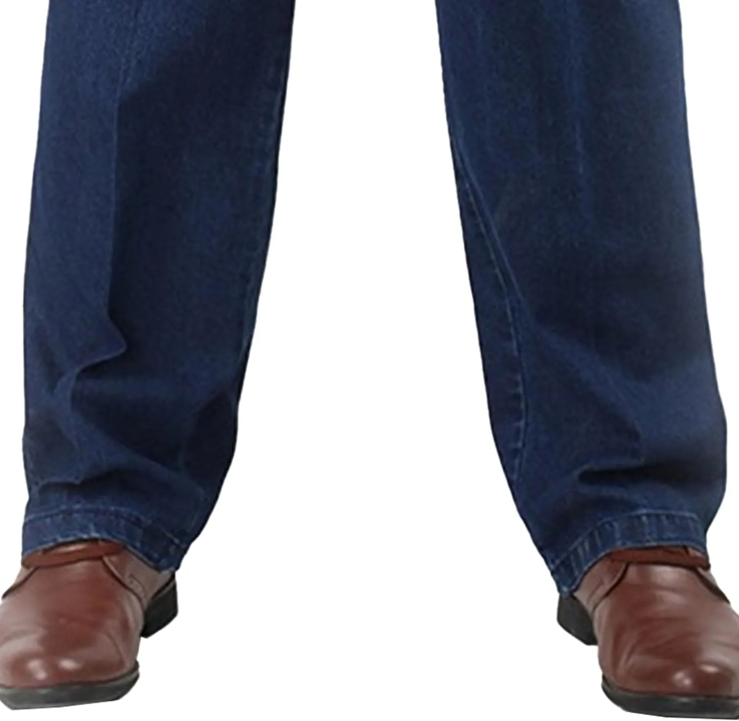 Men's Casual Straight Wide Leg Jeans Slim Fit Classic Elastic Waist Stretch Denim Pants Stylish Pants for Men