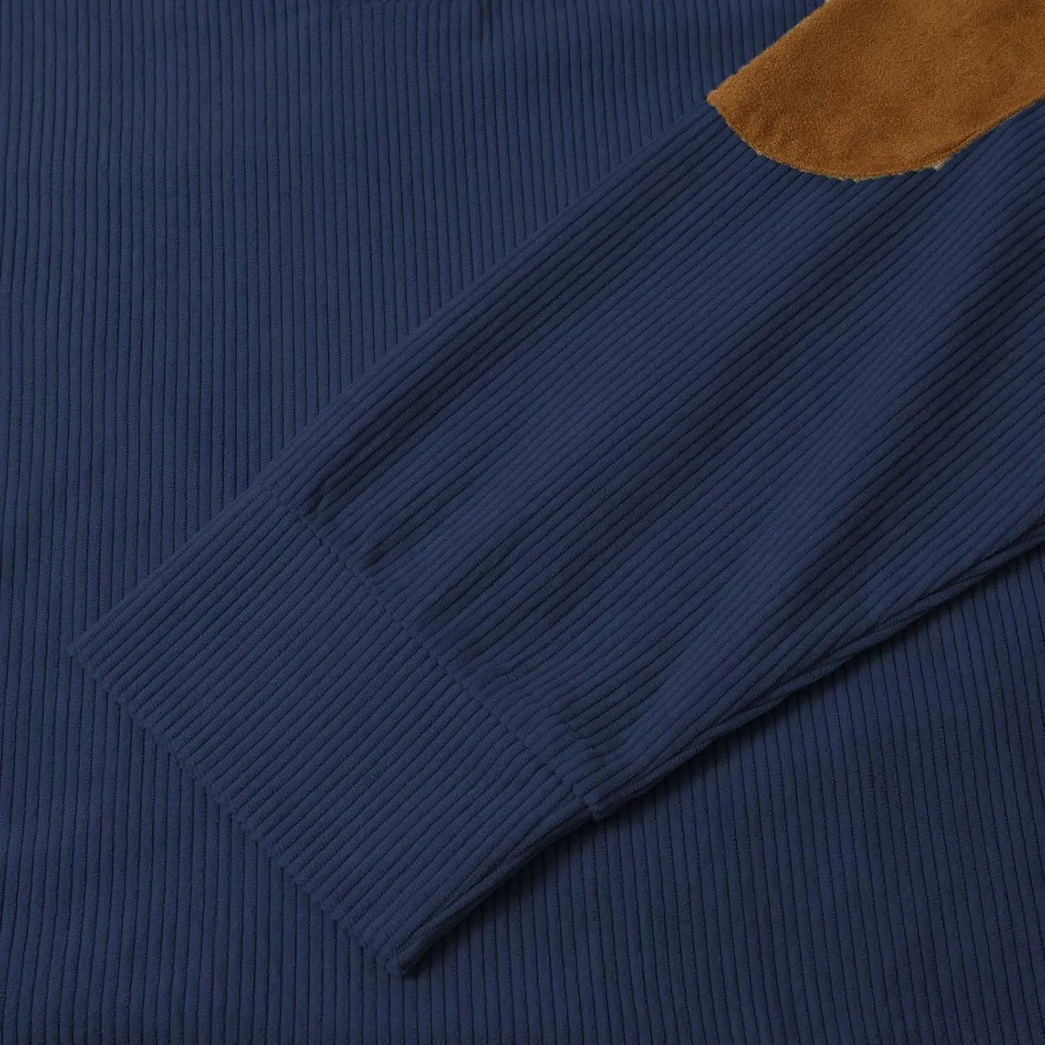 Mens Corduroy Shirts Casual Lapel Collar Button Up Pullover Mock Neck Long Sleeve Sweaters Casual Polo Sweatshirts