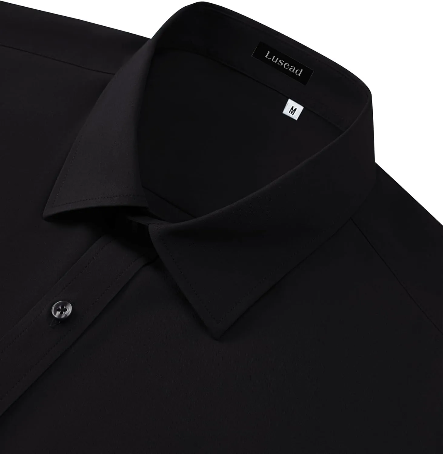 Men's Dress Shirts Long Sleeve Stretch Regular Fit Casual Formal Wedding Wrinkle Free Button Down Shirt with Pocket