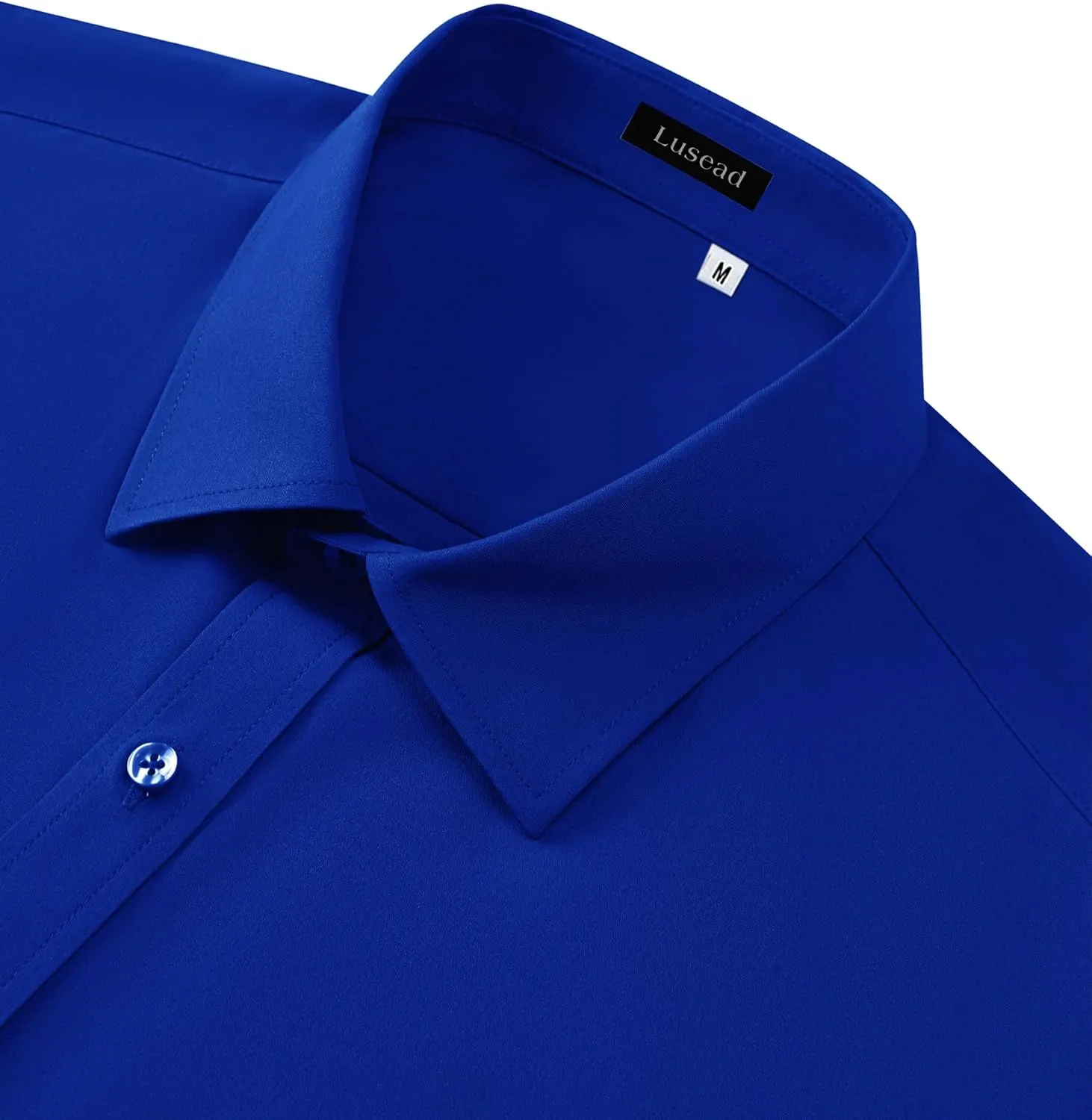 Men's Dress Shirts Long Sleeve Stretch Regular Fit Casual Formal Wedding Wrinkle Free Button Down Shirt with Pocket