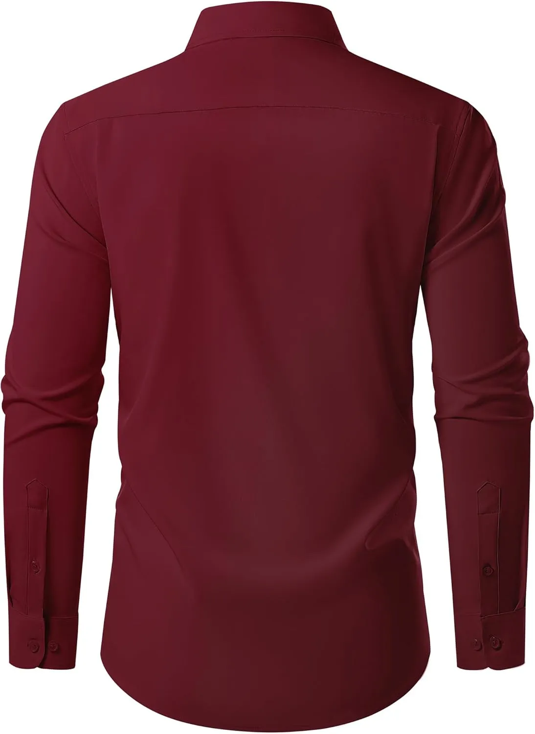 Men's Dress Shirts Long Sleeve Stretch Regular Fit Casual Formal Wedding Wrinkle Free Button Down Shirt with Pocket