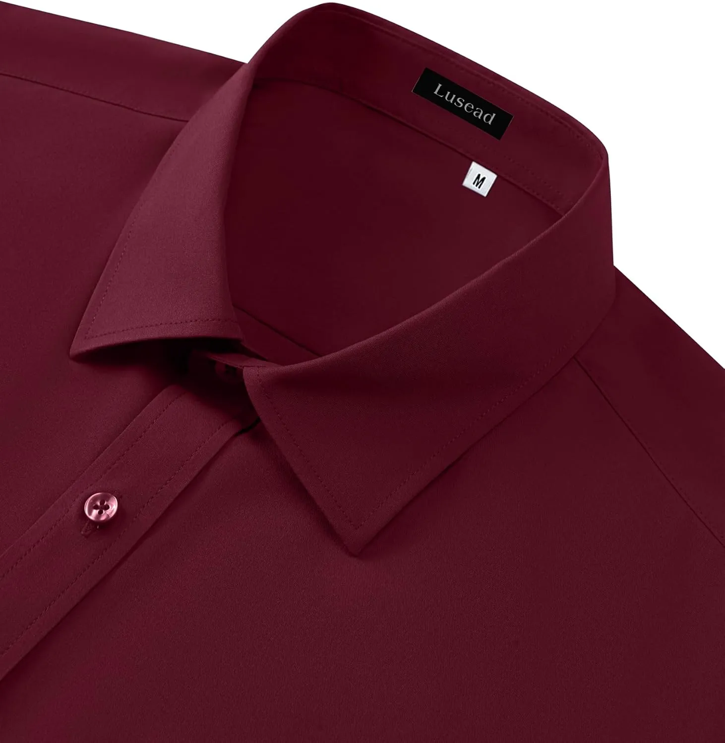 Men's Dress Shirts Long Sleeve Stretch Regular Fit Casual Formal Wedding Wrinkle Free Button Down Shirt with Pocket